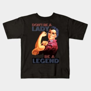 Vintage Strong Woman Kids T-Shirt